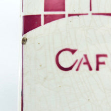 Charger l&#39;image dans la galerie, Moulin à café mural Peugeot faïence Sarreguemines carreaux rouges style Lustucru