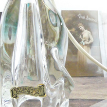 Charger l&#39;image dans la galerie, Ancien pied de lampe en cristal 1950 à poser