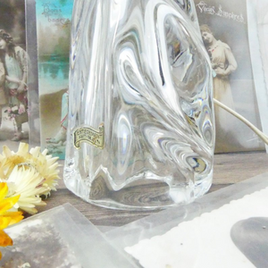 Ancien pied de lampe en cristal 1950 à poser