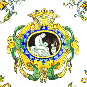 Assiette Gien 1875 de Collection avec 8 bords décor Renaissance