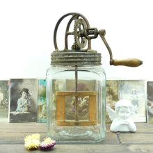 Charger l&#39;image dans la galerie, Grande baratte à beurre vintage 3 litres 19e siècle