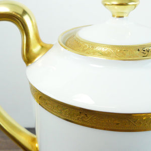 Cafetière porcelaine de Limoges Raynaud Ambassador Gold or véritable