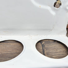 Charger l&#39;image dans la galerie, Pots support tôle émaillée blanche style Art Nouveau