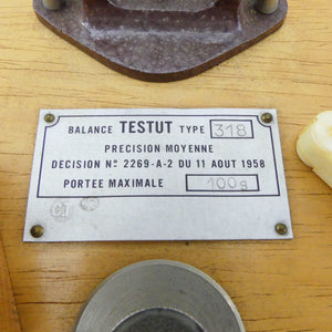 Balance pour l'or - ancienne balance à trébuchet, balance Testut 1948 type 318