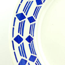 Charger l&#39;image dans la galerie, 6 assiettes vintage Lunéville Littré, assiettes design géométrique, assiettes