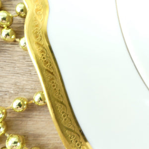 Assiettes Limoges de luxe, collection luxueuse avec or véritable, assiette porcelaine et or jaune, or pur