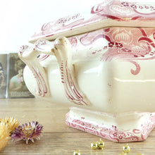 Charger l&#39;image dans la galerie, Soupière Longwy Champagne couleur rose shabby chic