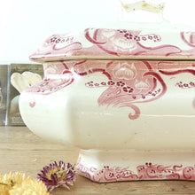 Charger l&#39;image dans la galerie, Soupière Longwy Champagne couleur rose shabby chic