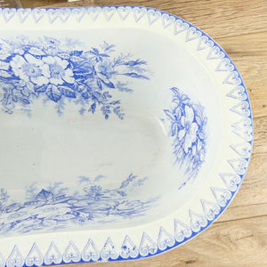 Ancien bidet en faïence de Lunéville modèle Jardinière 19e siècle
