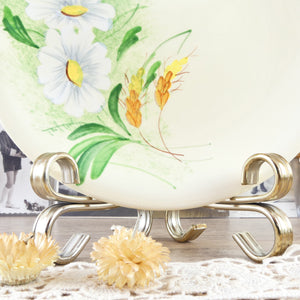 Assiette Longchamp Printemps, décor de marguerites et épis de blé