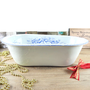 Ancien bidet en faïence de Lunéville modèle Jardinière 19e siècle