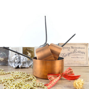 Set de 5 casseroles françaises en cuivre Tournus
